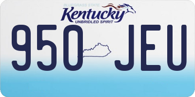 KY license plate 950JEU