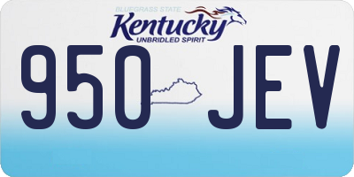 KY license plate 950JEV
