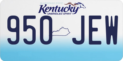 KY license plate 950JEW