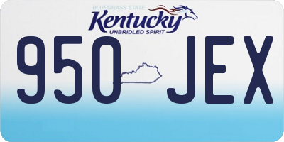 KY license plate 950JEX