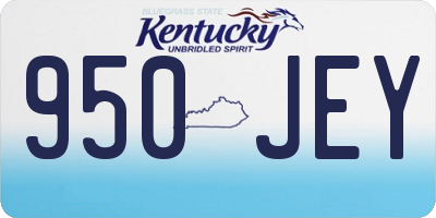 KY license plate 950JEY