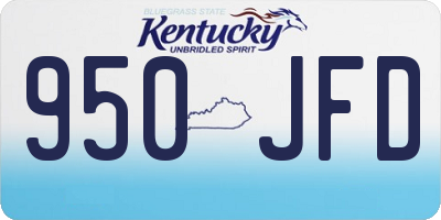 KY license plate 950JFD