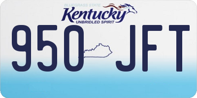 KY license plate 950JFT