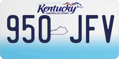 KY license plate 950JFV