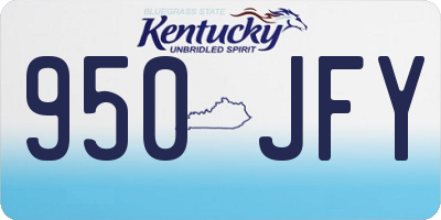 KY license plate 950JFY