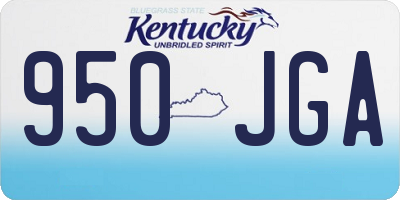 KY license plate 950JGA