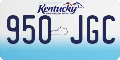 KY license plate 950JGC