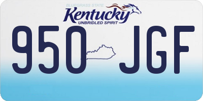 KY license plate 950JGF