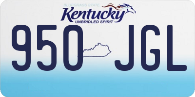 KY license plate 950JGL