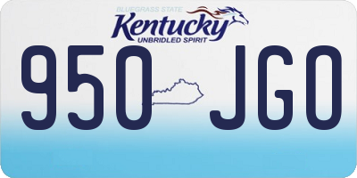 KY license plate 950JGO