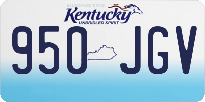 KY license plate 950JGV