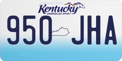 KY license plate 950JHA