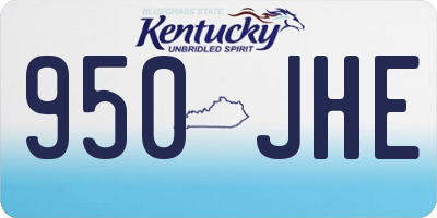 KY license plate 950JHE