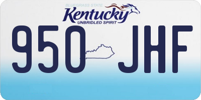 KY license plate 950JHF