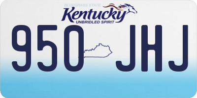 KY license plate 950JHJ