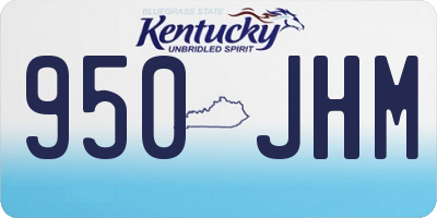 KY license plate 950JHM