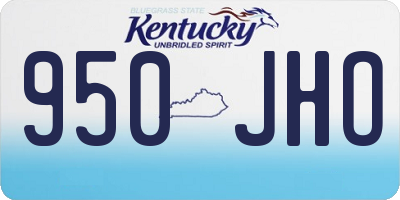KY license plate 950JHO