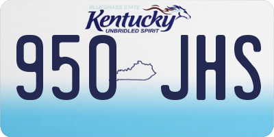 KY license plate 950JHS