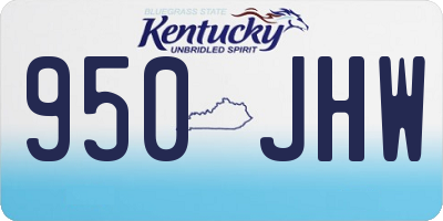 KY license plate 950JHW