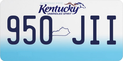 KY license plate 950JII