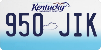 KY license plate 950JIK