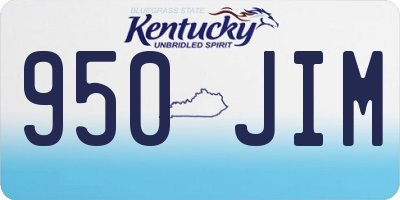 KY license plate 950JIM