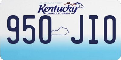 KY license plate 950JIO