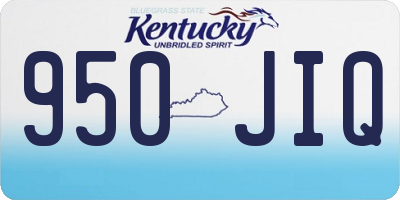 KY license plate 950JIQ