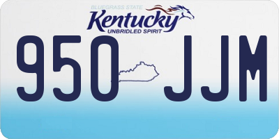 KY license plate 950JJM
