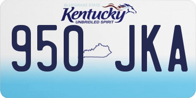 KY license plate 950JKA