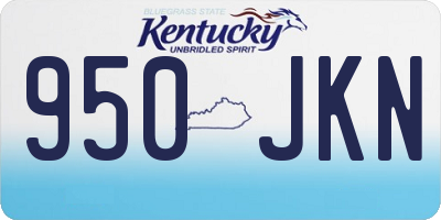 KY license plate 950JKN