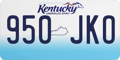 KY license plate 950JKO