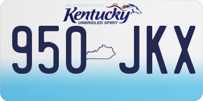 KY license plate 950JKX