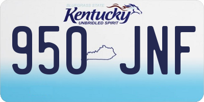 KY license plate 950JNF