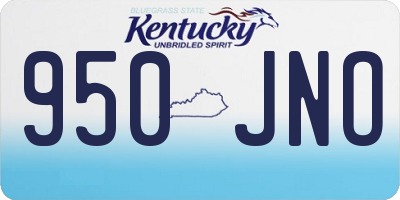 KY license plate 950JNO