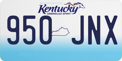KY license plate 950JNX