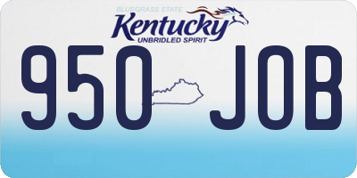 KY license plate 950JOB