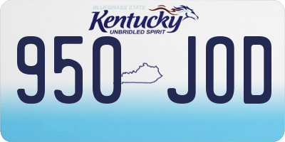 KY license plate 950JOD