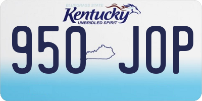 KY license plate 950JOP