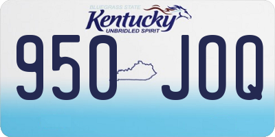 KY license plate 950JOQ