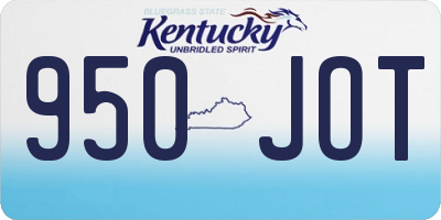 KY license plate 950JOT