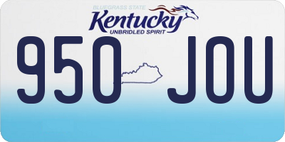 KY license plate 950JOU