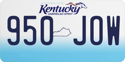 KY license plate 950JOW