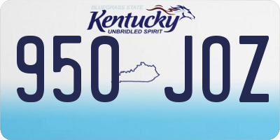 KY license plate 950JOZ