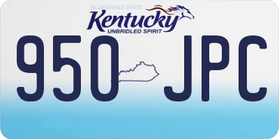 KY license plate 950JPC