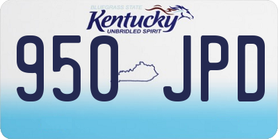 KY license plate 950JPD