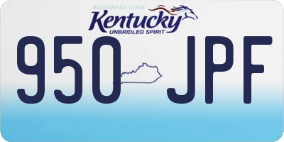KY license plate 950JPF