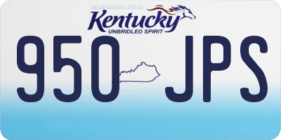 KY license plate 950JPS