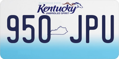 KY license plate 950JPU