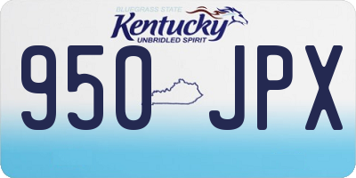 KY license plate 950JPX